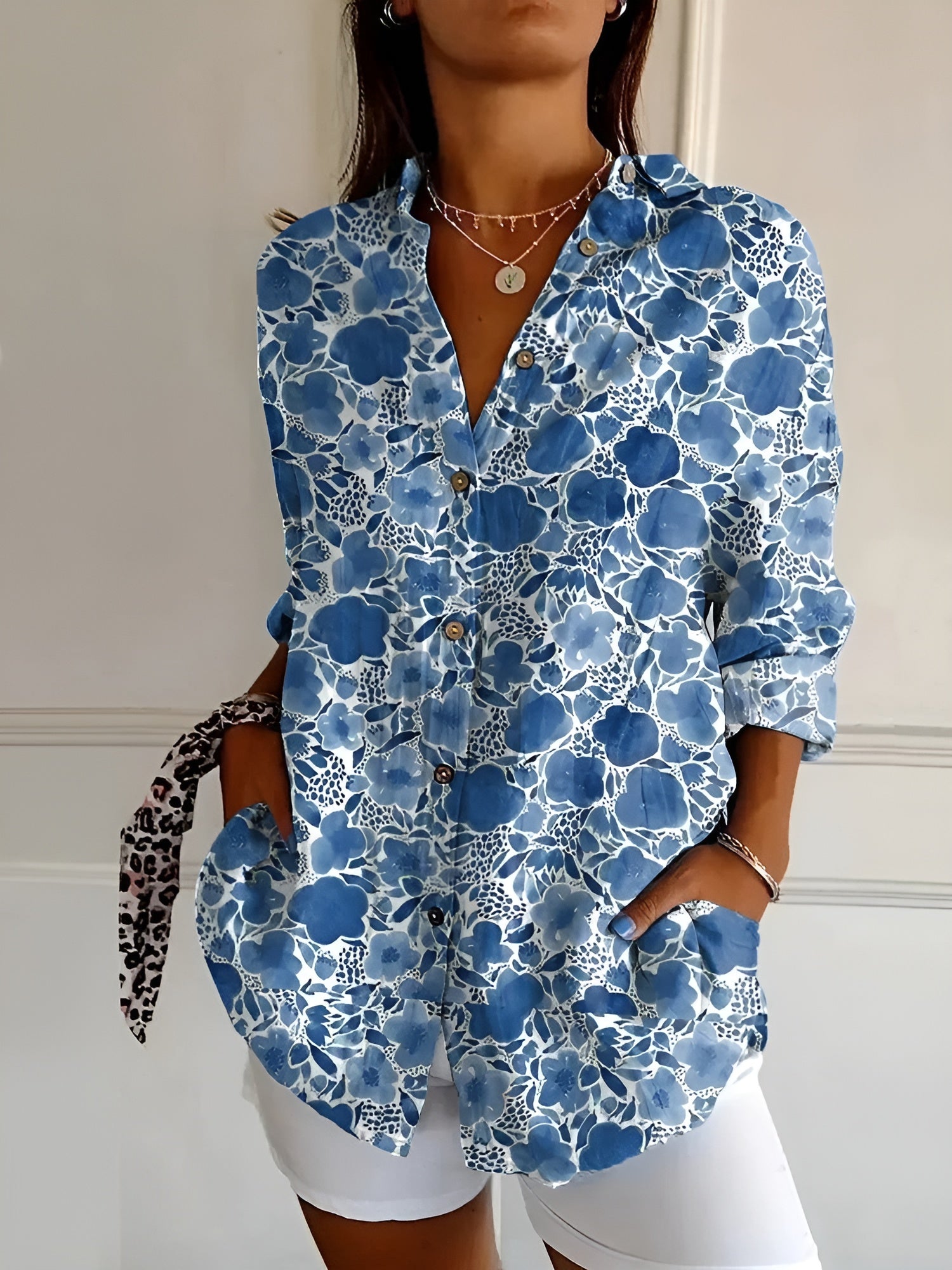 Avril Chic Blouse with Whimsical Prints