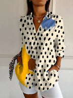 Avril Chic Blouse with Whimsical Prints