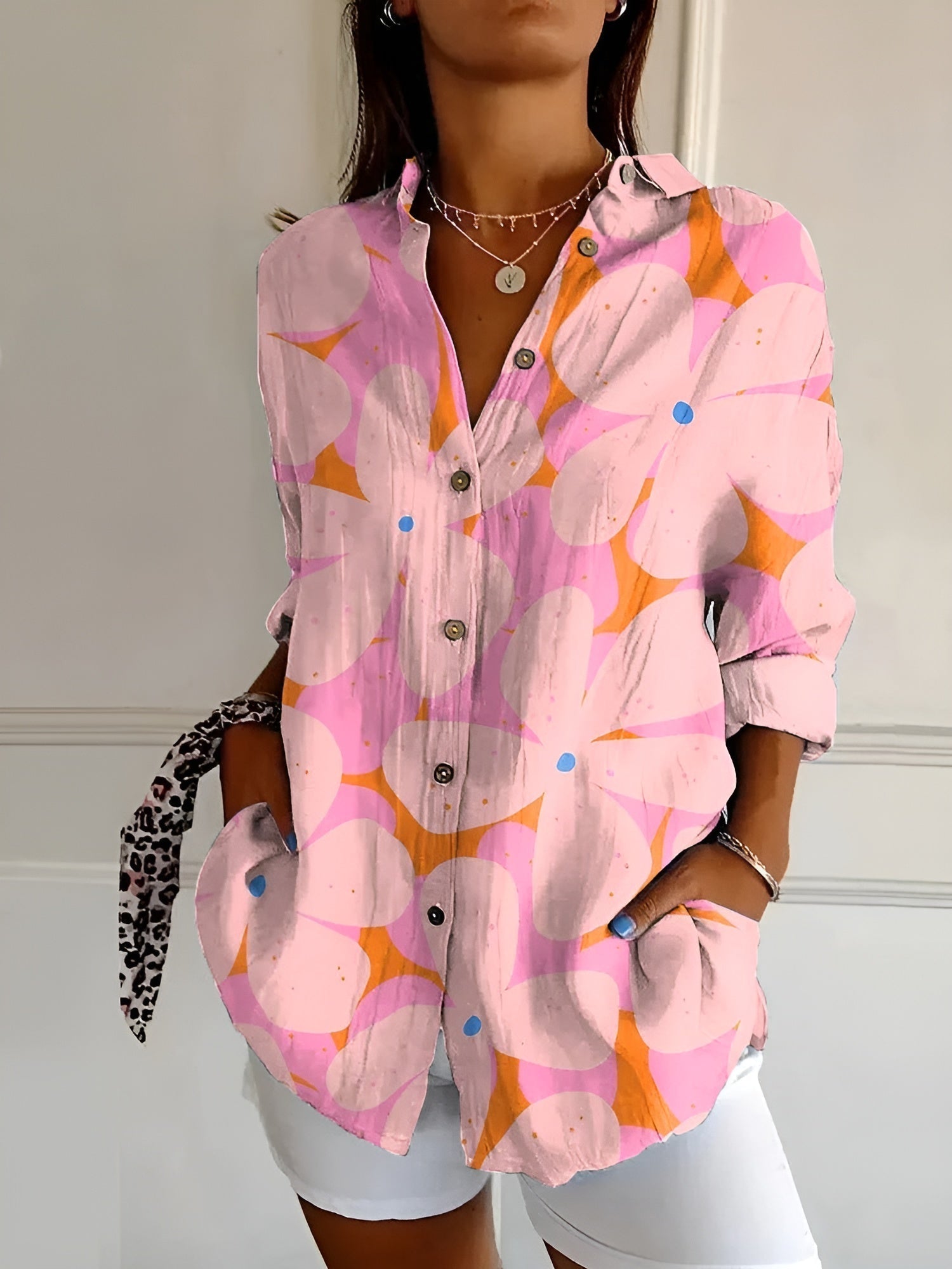 Avril Chic Blouse with Whimsical Prints