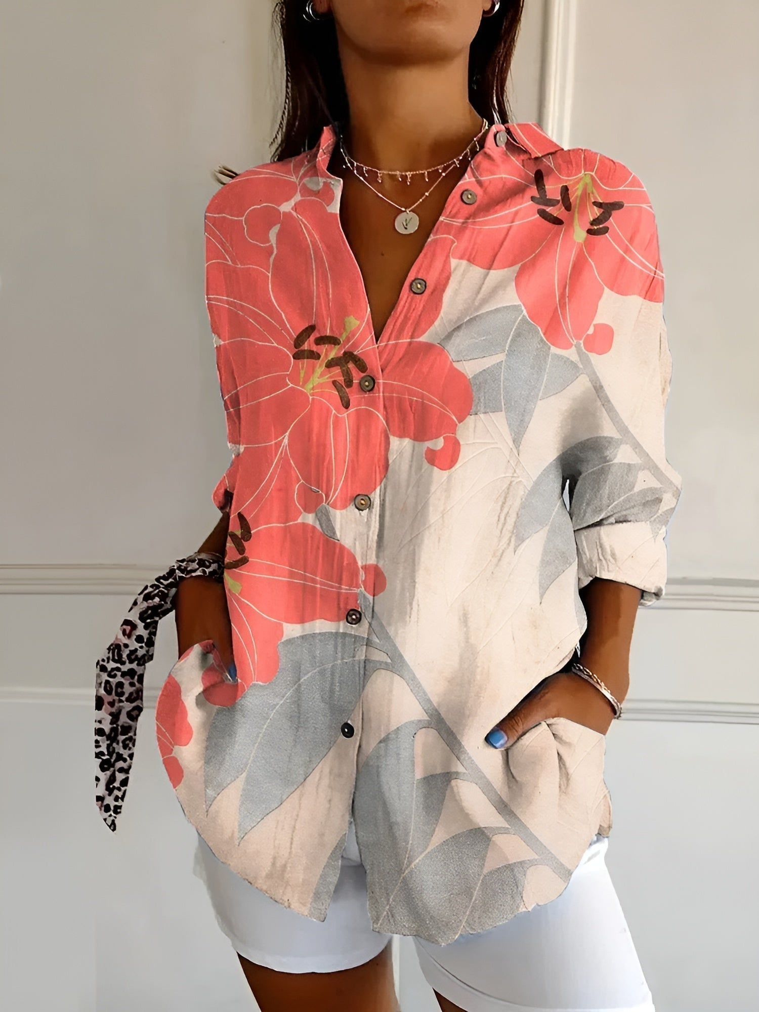 Avril Chic Blouse with Whimsical Prints