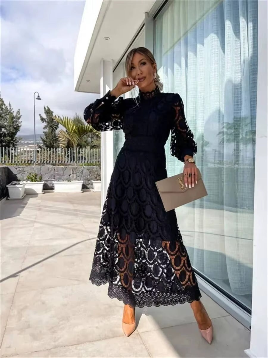Lace Summer Party Maxi Dress