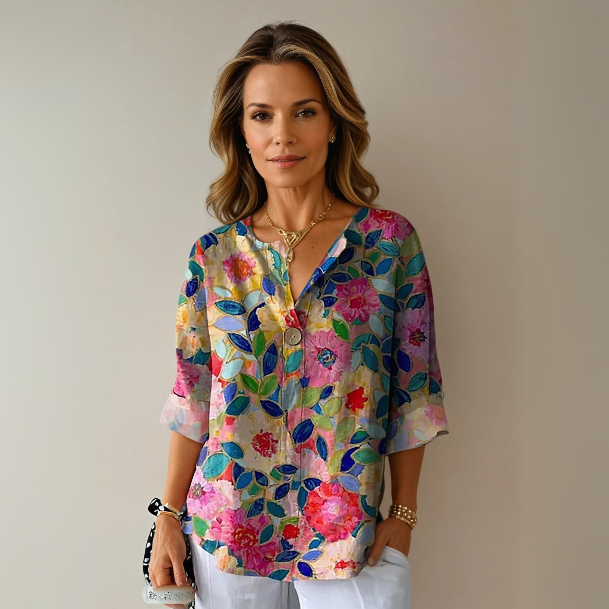 Arlene Chic Floral Print Blouse