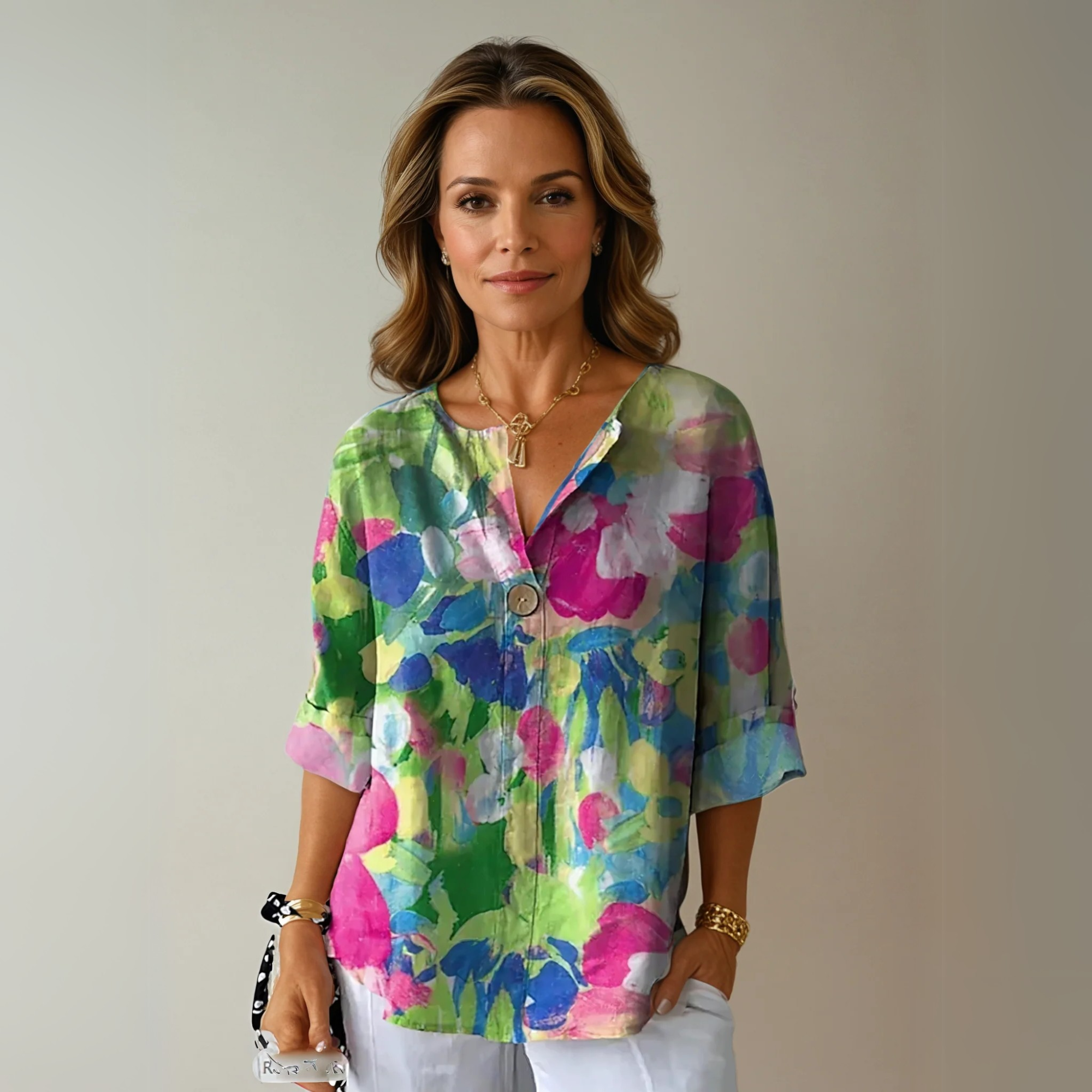 Arlene Chic Floral Print Blouse