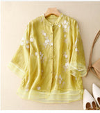 Kourtney Chic Blouse with Floral Accents