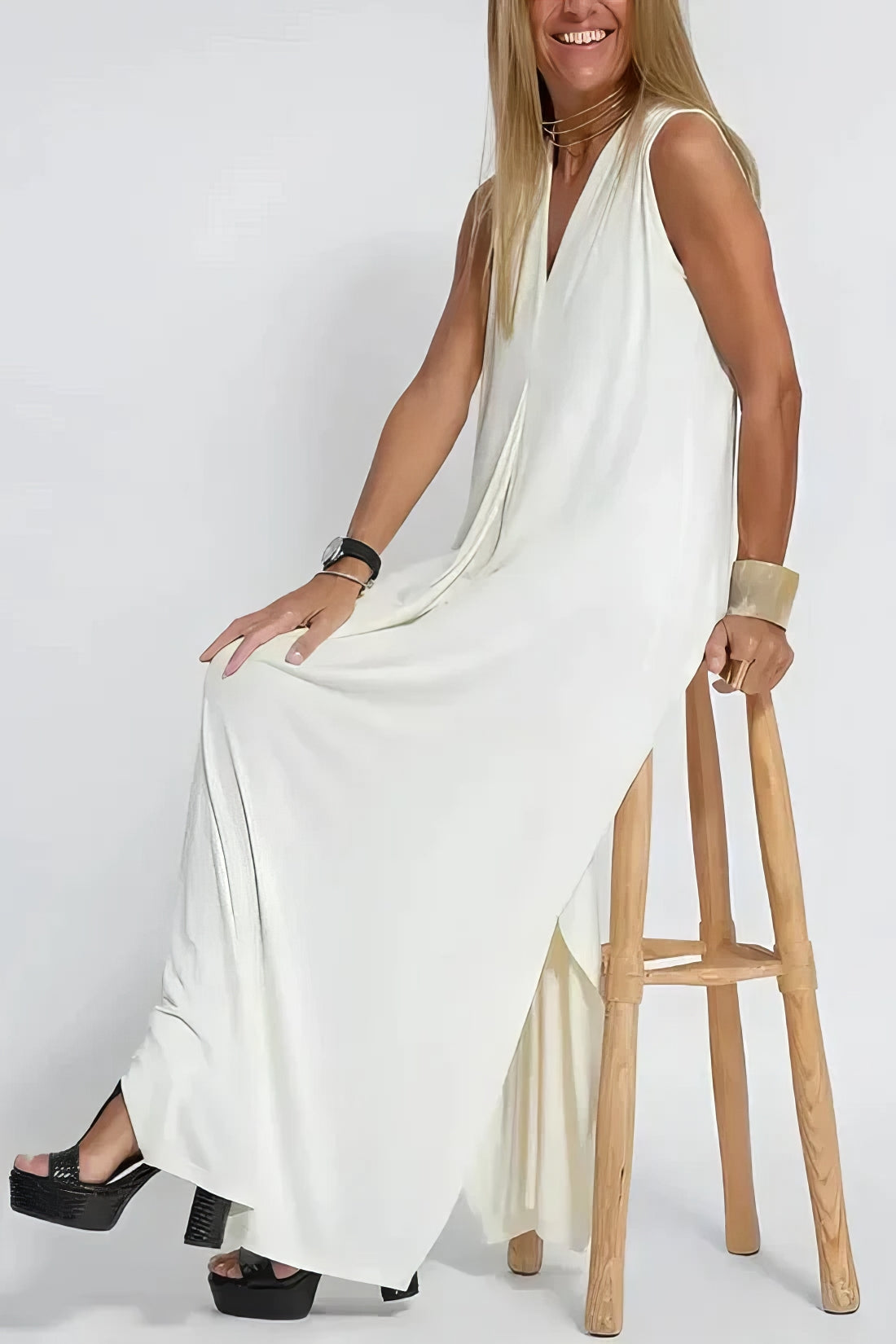 Juno Elegant Long Dress with Cardigan