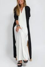 Juno Elegant Long Dress with Cardigan