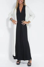 Juno Elegant Long Dress with Cardigan